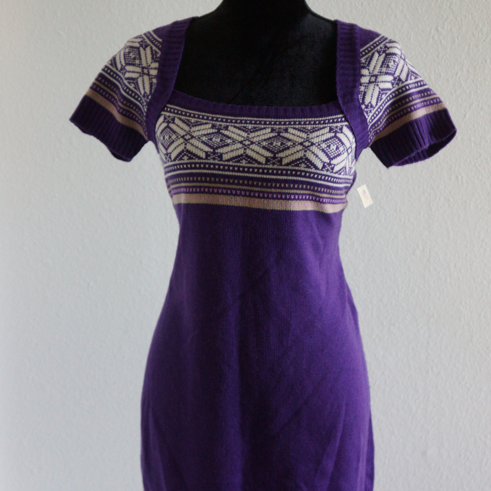 Red Camel sweater dress with nordic design M